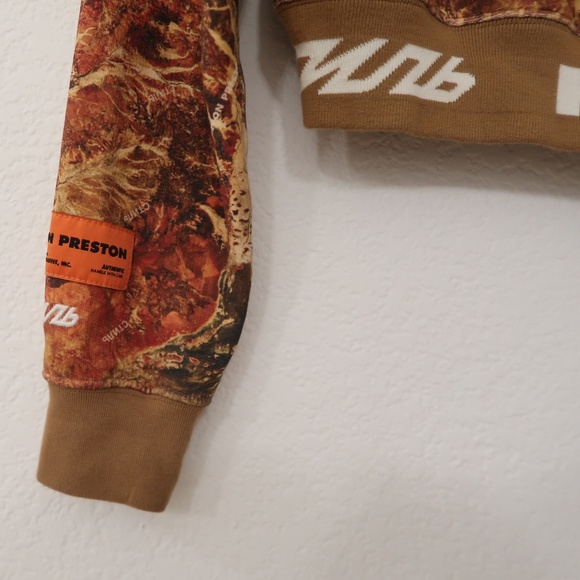 heron Preston orange camouflage cropped hoody - Picture 6 of 7